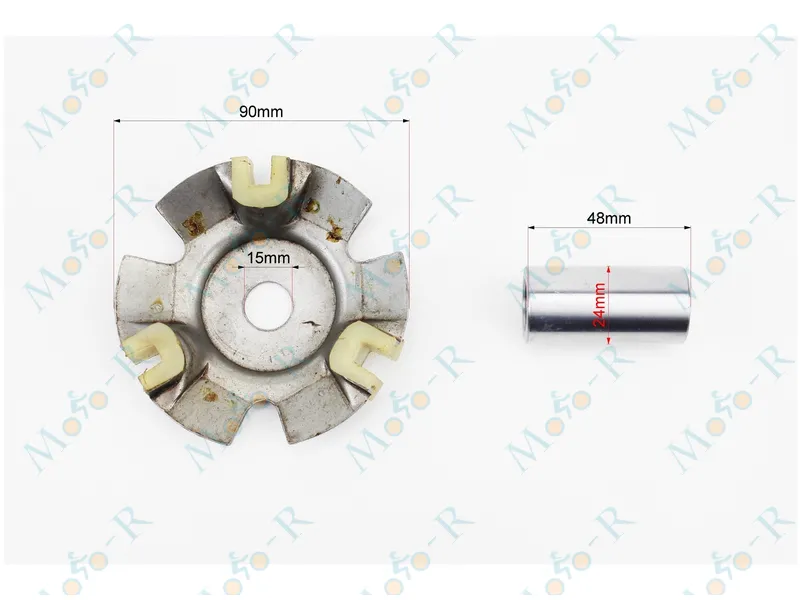 Фото 5 - Вариатор передний к-кт Honda WH125/150 + втулка, крыльчатка  HAORUN