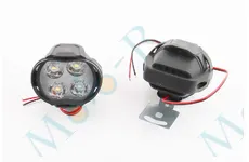 Фара додаткова світлодіодна вологозахисна - 4 LED з кріпленням, к-кт 2шт 64*50мм