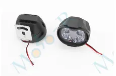  Фара додаткова світлодіодна вологозахисна - 6 LED з кріпленням, к-кт 2шт 64*52мм, тип 1