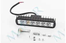 Фара додаткова світлодіодна вологозахисна - 6 LED з кріпленням, прямокутна 150*37мм