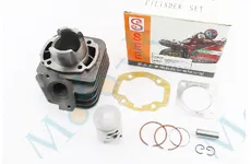  Циліндр к-кт (цпг) Honda DIO AF27 50cc-39мм (палець 12мм) жовта коробка (AF18, AF25, AF28 DIO; AF24, AF30, AF31, AF51 TACT; LEAD20; FIT) SEE