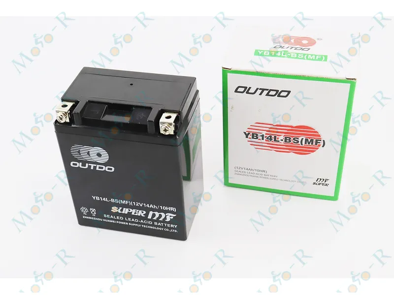 Фото 2 - Аккумулятор 12V14Аh YB14L-BS(MF) кислотный (L132*W88*H163mm) OUTDO