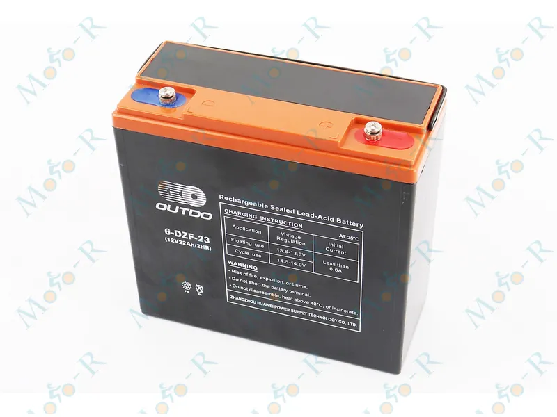 Фото 2 - Аккумулятор 12V22Ah 6DZF23 кислотный (L180*W78*H170mm) для ИБП, игрушек и др. OUTDO