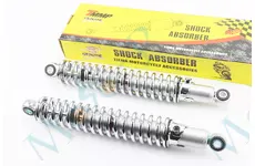 Амортизатор Мінськ задній 345mm*d50mm (втулка 12mm / втулка 10mm) регул., хром к-кт 2шт TMMP