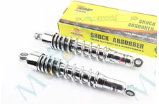 Амортизатор задній ЯВА 330mm*d52mm (втулка 12mm / втулка 10mm) регул., хром к-кт 2шт TMMP