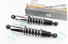  Амортизатор задній Мураха 345mm*d60mm (втулка 12mm / втулка 10mm) зі склянкою., хром к-кт 2шт