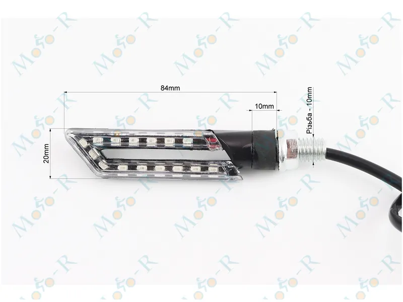 Фото 3 - Поворот діодний LED ТОНКИЙ з отвором, 2шт