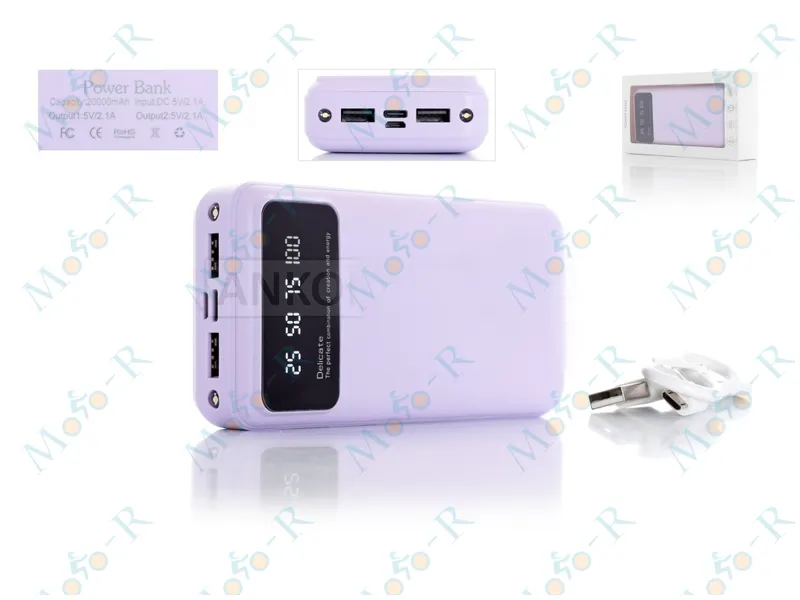 Фото 4 - Портативний зарядний пристрій Power Bank 20000mAh USB/Type-C + ліхтарик 2LED