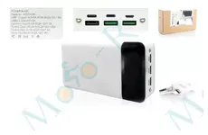 Портативний зарядний пристрій Power Bank 40000mAh USB/Type‑C 5,9,12V 3A +ліхтарик 2LED білий