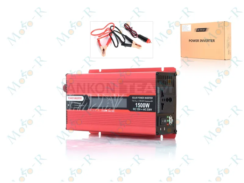 Фото 2 - Инвертор AC/DC‑12V/220V, 1500/3000W, LCD экран, 1хUSB 2.1A, одна розетка #ATPI‑3