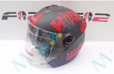 Шлем F2-707 открытый + очки  цвет BLACK/RED , РАЗМЕР (XS 47-48 см)