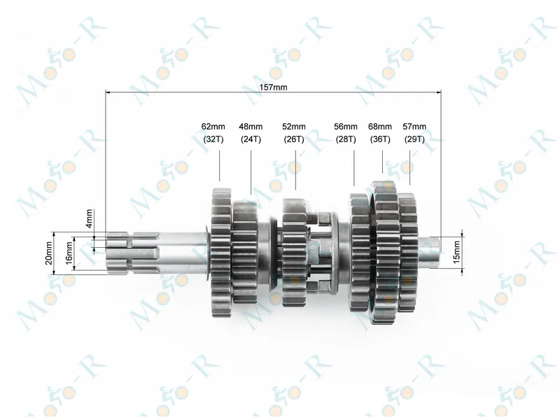 Фото 3 - Loncin LX200GY-3 Коробка передач (два вала с шестернями) оригинал