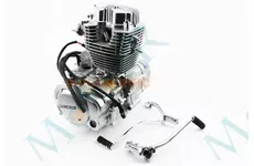  Двигун мотоциклетний у зборі CG-200cc Viper-ZUBR (вторинний вал довгий під реверс)