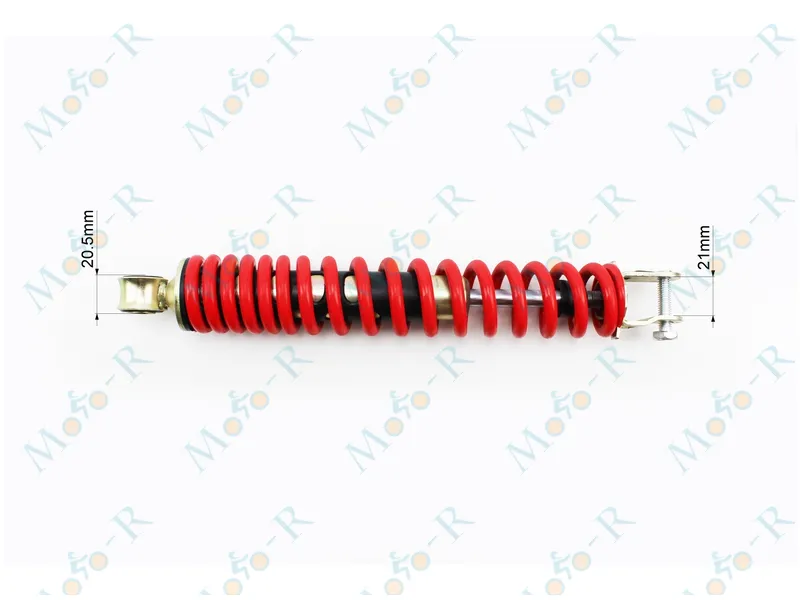 Фото 4 - Амортизатор задний GY6/Honda - 290мм*d43мм (втулка 10мм / вилка 8мм), красный JWBP