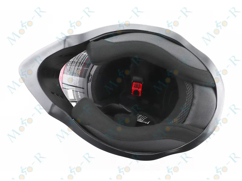 Фото 7 - Шлем кроссовый/эндуро/АТV со стеклом BLD-819-7 S (55-56см), ЧЕРНЫЙ/СЕРО-СИНИЙ