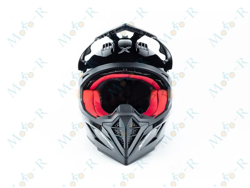 Фото 3 - Шлем кроссовый X CROSS (стандарт DOT/ECE) S (55-56см), М (57-58см) чёрно-красный
