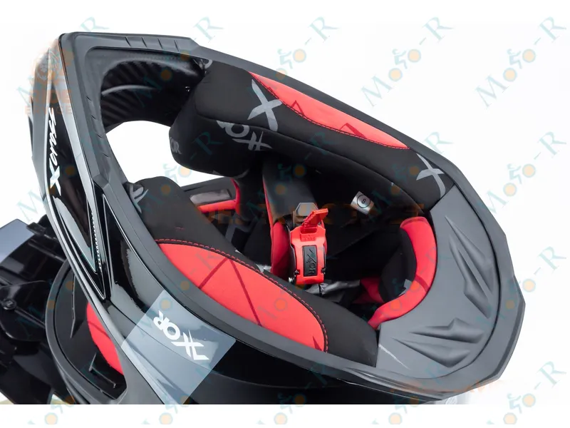 Фото 8 - Шолом кросовий X CROSS (стандарт DOT/ECE) S (55-56см), М (57-58см) чорно-червоний