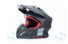  Шолом кросовий X CROSS (стандарт DOT/ECE) S (55-56см), М (57-58см) чорно-червоний мат