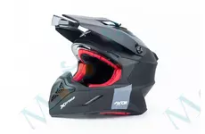  Шолом кросовий X CROSS (стандарт DOT/ECE) S (55-56см), М (57-58см) чорно-червоний мат