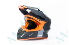  Шолом кросовий X CROSS (стандарт DOT/ECE) S (55-56см), М (57-58см) чорно-жовтогарячий мат