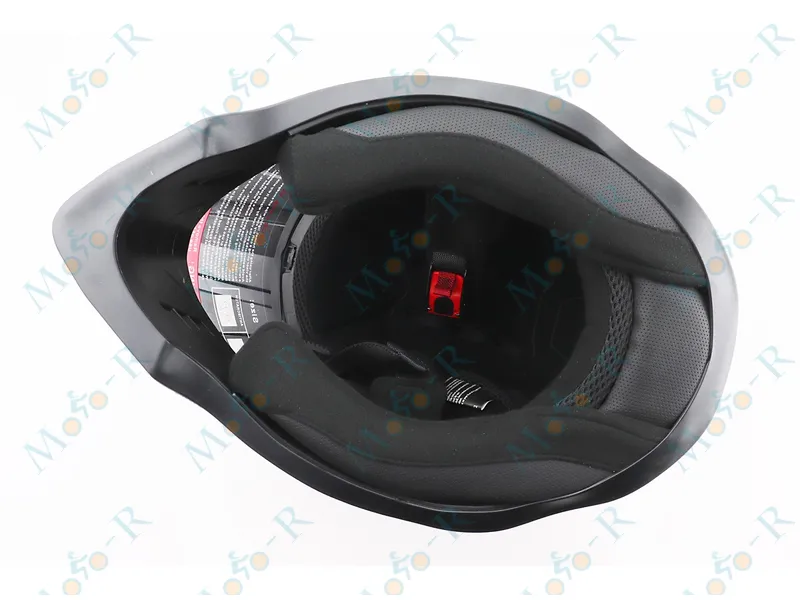 Фото 7 - Шлем кроссовый/эндуро/АТV со стеклом BLD-819-7 S (55-56см), ЧЕРНЫЙ глянец