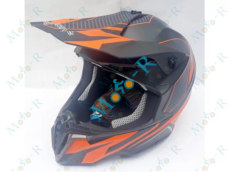 Фото 3 - Шлем OFF ROAD EX-806 DAZING ( КРОССОВЫЙ под очки) Оранжевый матовый (Размер XL (61-62 см))