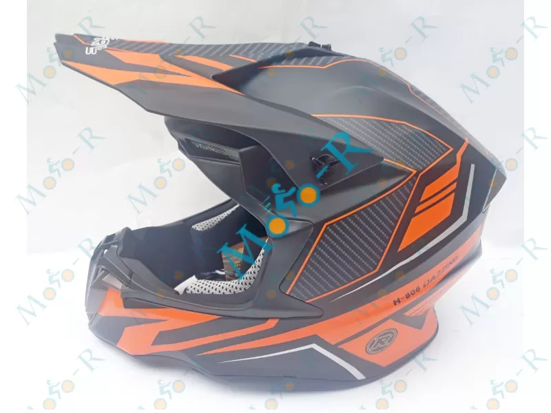Фото 4 - Шлем OFF ROAD EX-806 DAZING ( КРОССОВЫЙ под очки) Оранжевый матовый (Размер XL (61-62 см))