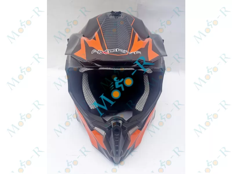 Фото 7 - Шлем OFF ROAD EX-806 DAZING ( КРОССОВЫЙ под очки) Оранжевый матовый (Размер XL (61-62 см))