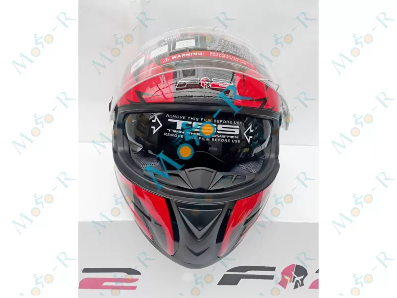 Фото 4 - Шлем F2-M61 Интеграл/фулл-фейс (full-face) с ОЧКАМИ цвет BLACK/RED, РАЗМЕР (S 55-56 см)