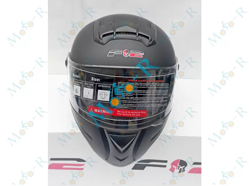Фото 3 - Шлем F2-M61 Интеграл/фулл-фейс (full-face) с ОЧКАМИ цвет FLAT BLACK WITHOUT GRAPHICS, РАЗМЕР (S 55-56 см)
