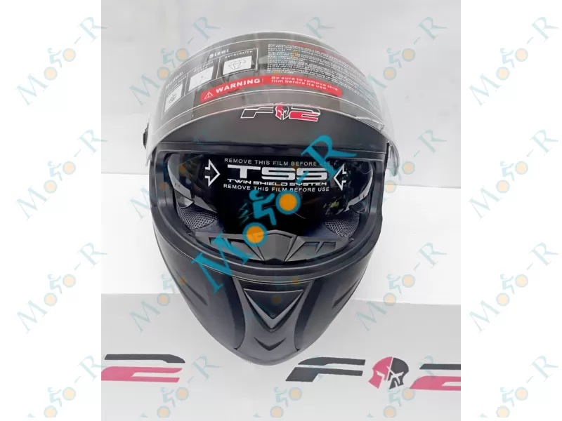 Фото 4 - Шлем F2-M61 Интеграл/фулл-фейс (full-face) с ОЧКАМИ цвет FLAT BLACK WITHOUT GRAPHICS, РАЗМЕР (S 55-56 см)
