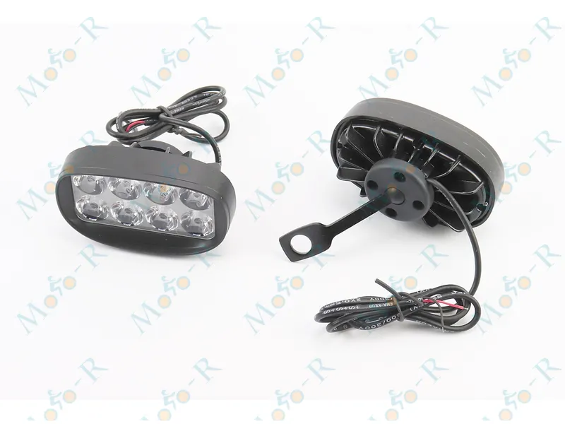 Фото 2 - Фара дополнительная светодиодная влагозащитная (85*50mm) - 8 LED с креплением под зеркало, к-кт 2шт