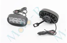  Фара додаткова світлодіодна вологозахисна (85*50mm) - 8 LED з кріпленням під дзеркало, к-кт 2шт