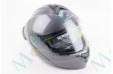 Шолом модуляр, закритий з підборіддям+відкидні окуляри ELEVATE M, СІРИЙ глянець