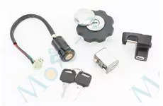  Замки ALPHA (запалювання + сидіння + керма + кришка бака кругла) 