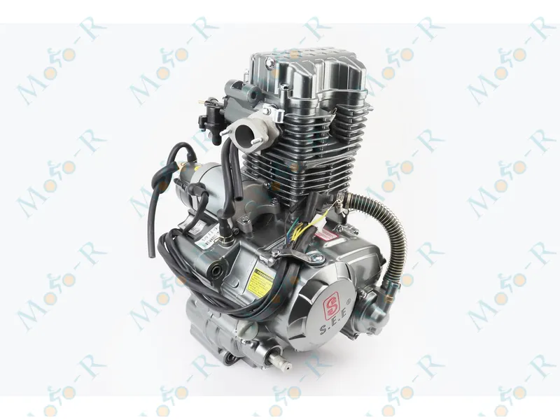 Фото 3 - Двигун мотоциклетний у зборі CGT-200cc + карбюратор + комутатор (водяне охолодження)