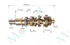 Первичный вал CG/CB 150/250cc 168,6 mm