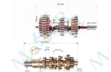 Коробка передач CG/CB 150/250cc (168,6mm, 157mm)