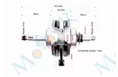 Коленвал в сборе CB150 197,5mm 14 палец, шатун 126mm