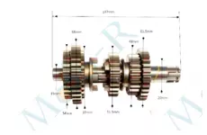 Вторичный вал CG/CB 150/250cc 147mm