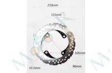 Диск тормозной 220 mm крепление 4 болта
