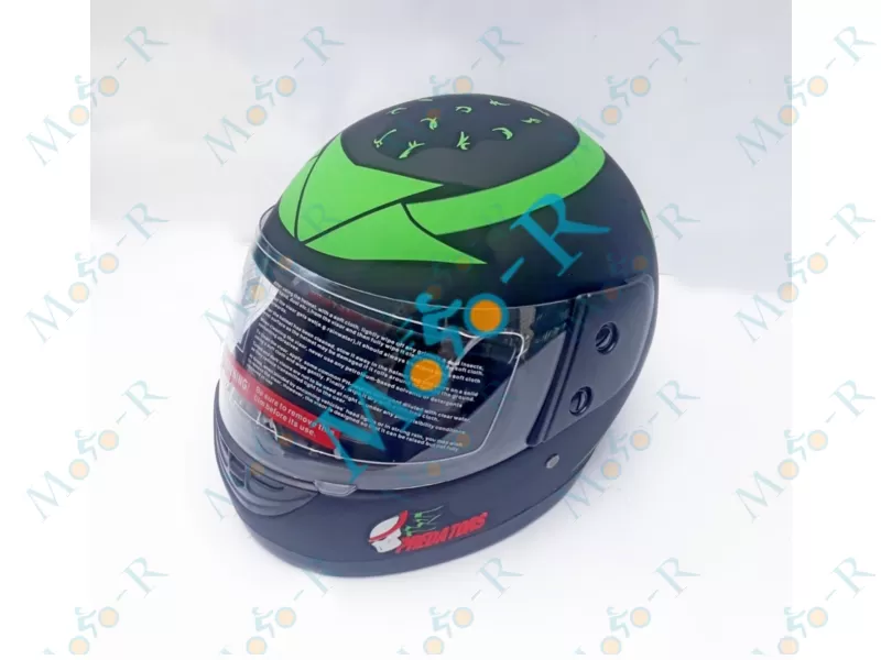 Фото 3 - Шлем Интеграл/фулл-фейс (full-face) F2-825-4  цвет FIAT BLACK WITH NEON GREEN, РАЗМЕР S 55-56