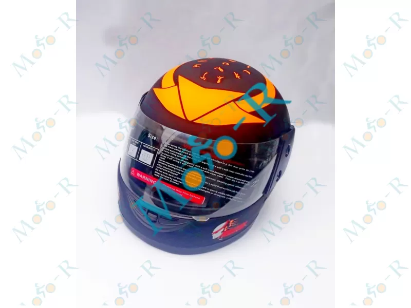 Фото 4 - Шлем Интеграл/фулл-фейс (full-face) F2-825-4  цвет FIAT BLACK WITH NEON ORANGE, РАЗМЕР S 55-56 см