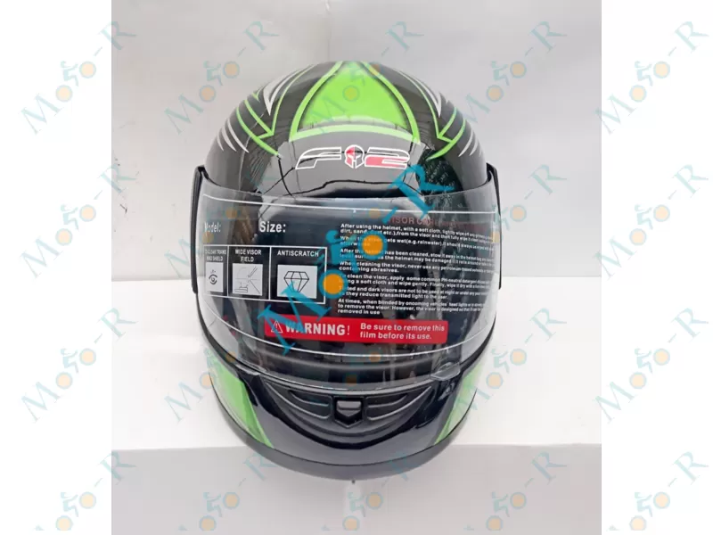 Фото 3 - Шлем Интеграл/фулл-фейс (full-face) F2-825-3  цвет BRILLIANT GREEN, РАЗМЕР S 55-56 см