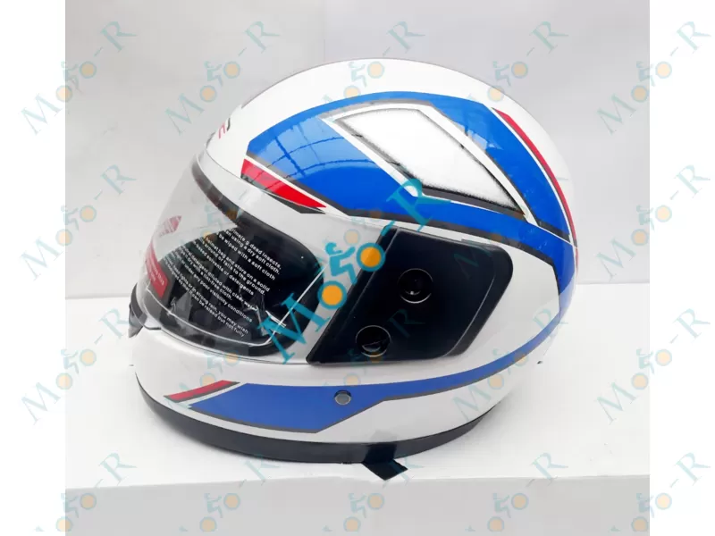 Фото 3 - Шлем Интеграл/фулл-фейс (full-face) F2-825-3  цвет WHITE/BLUE, РАЗМЕР S 55-56 см в ящике 2 из 12 шт