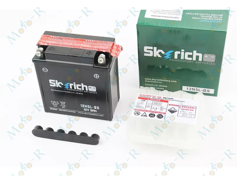 Фото 2 - Аккумулятор 12V5Ah 12N5L-BS кислотный (L120*W60*H130mm) 
