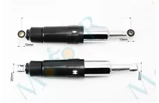 Амортизатор задній JH/CB/CG - 330мм*d60мм (втулка 12мм / втулка 10мм) закритий регул., чорний к-кт 2шт