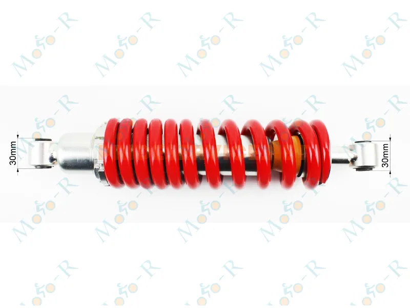 Фото 4 - Loncin JL200-68A Амортизатор задний МОНО 325мм*d-71мм (втулка 12мм/втулка 12мм) регулир., красный