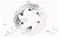 Диск тормозной 262mm крепление 6 болтов