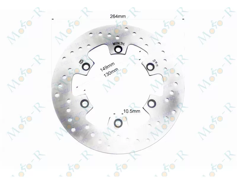 Фото 2 - Диск тормозной 264mm 130 крепление 6 болтов